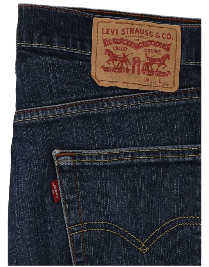 Levi's Jeans rectos 751 para hombre W34 L29 Algodón azul