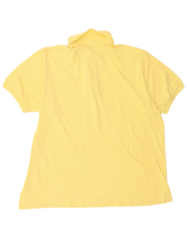 Polo Lacoste para hombre talla 7 2XL algodón amarillo