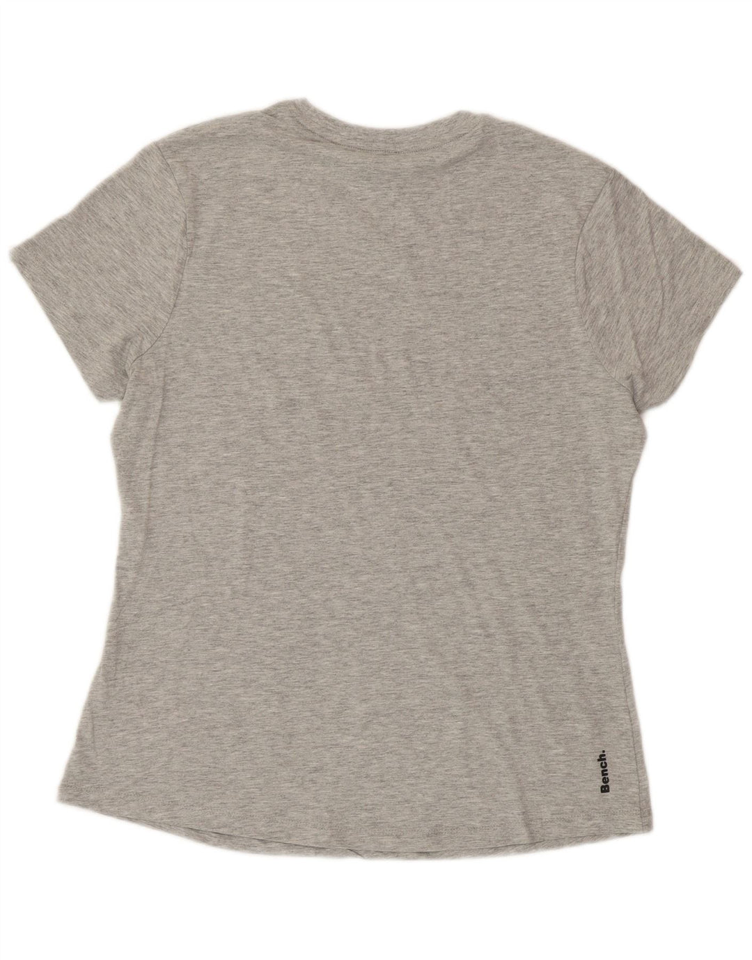 BENCH Camiseta gráfica para mujer Top UK 40 Grande Algodón moteado gris