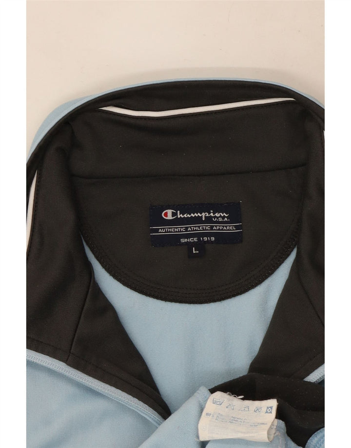 Champion Chaqueta de chándal para mujer UK 46 Grande Azul Colorblock Poliéster