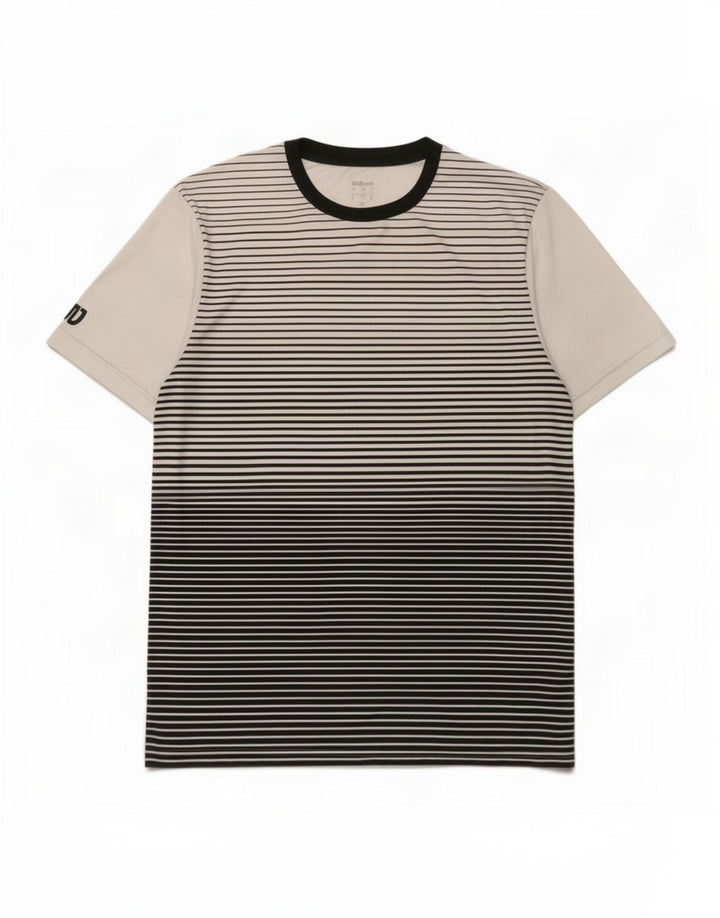 Camiseta Wilson Hombre Top Grande Poliéster A Rayas Blancas