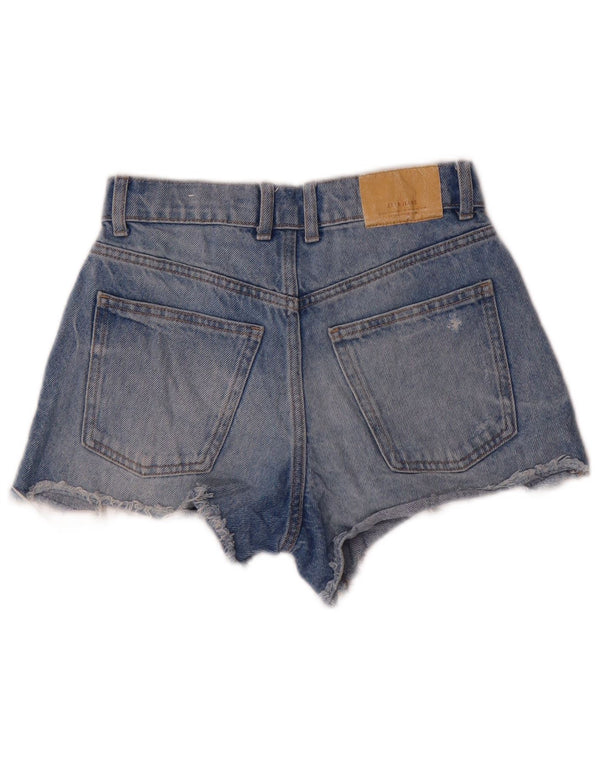 Zara Shorts Vaqueros Desgastados Niña 13-14 Años W24 Algodón Azul