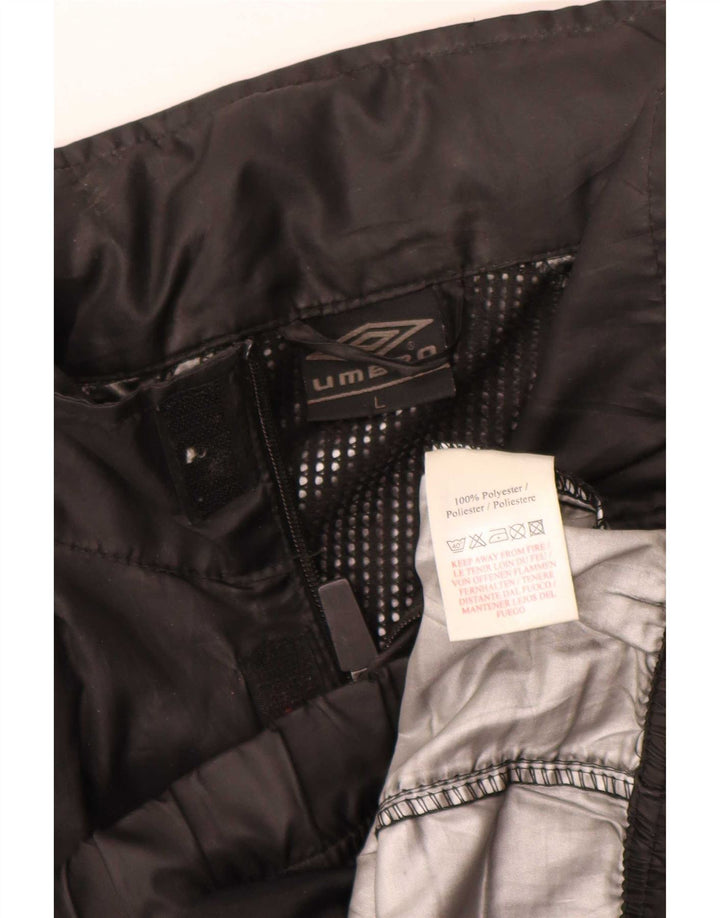 Umbro Hombre Regular Fit Chándal Top Chaqueta Grande Negro Poliéster Deportes