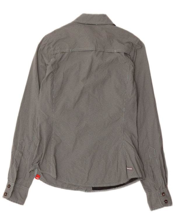 The North Face Blusa camisera para mujer UK 6 XS Gris Gingham Nylon