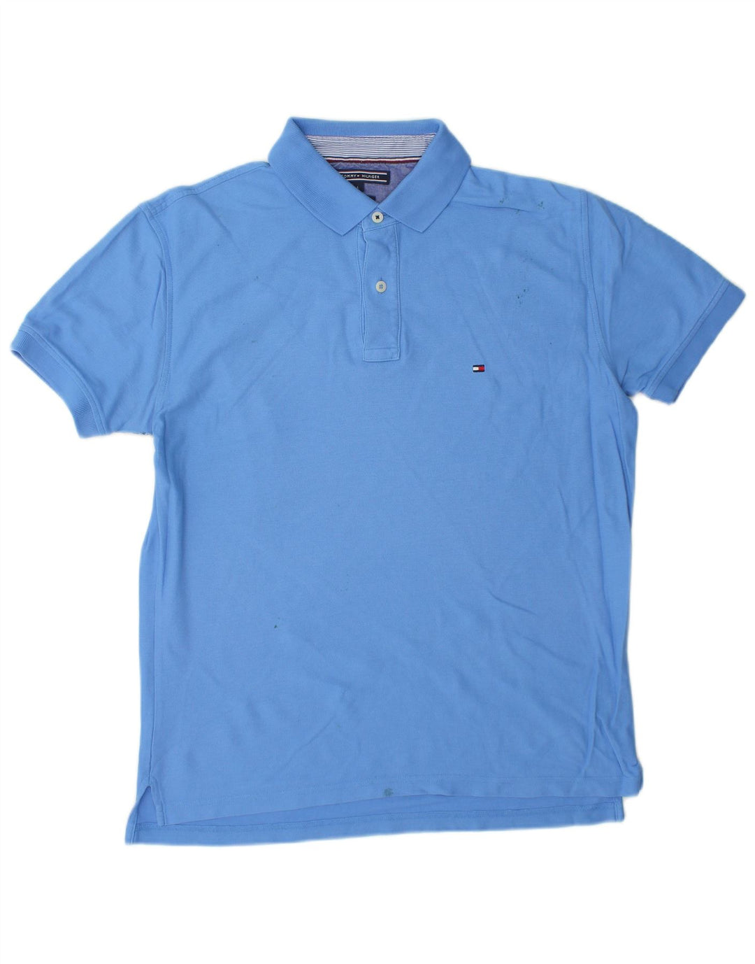 TOMMY HILFIGER Polo de ajuste regular para hombre, talla grande, azul