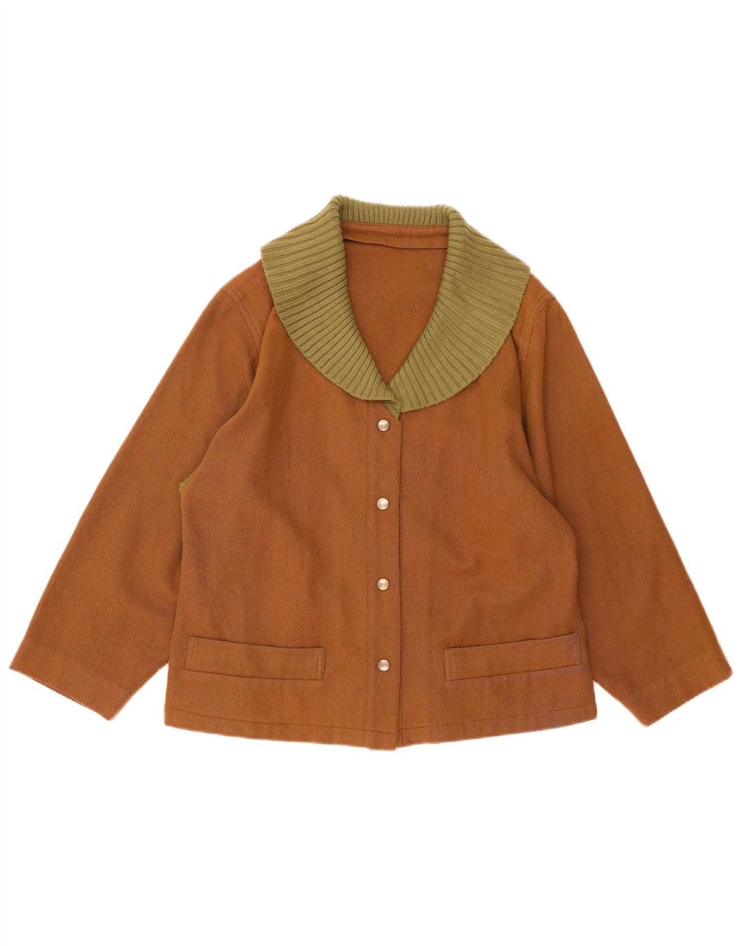 Vintage mujer Blazer chaqueta Reino Unido 16 marrón grande