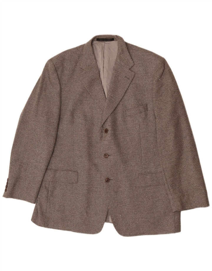 Marks & Spencer Chaqueta tipo blazer de 3 botones para hombre UK 46 XL Lana gris