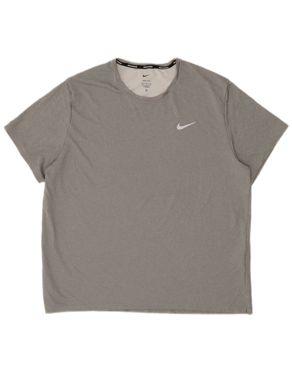 NIKE Hombre Dri Fit Camiseta Top XL Gris Poliéster