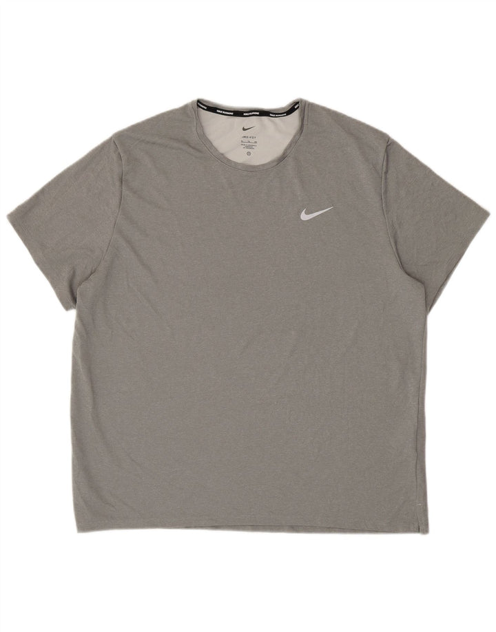 NIKE Hombre Dri Fit Camiseta Top XL Gris Poliéster