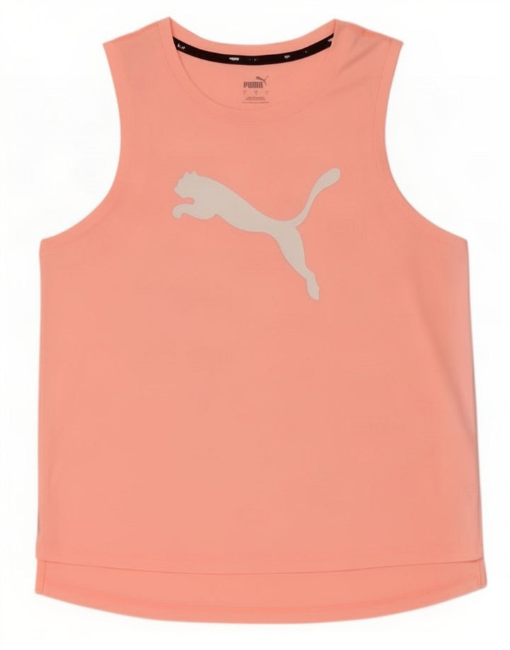 Puma Mujer Gráfico Chaleco Top UK 16 Grande Rosa Poliéster