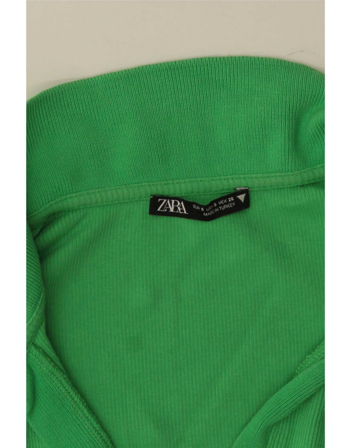 Zara Vestido Polo Mujer UK 8 Small Verde