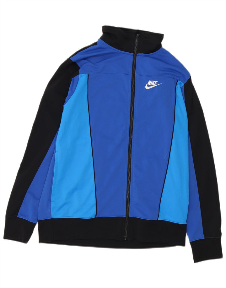 Nike Chaqueta de chándal para niños 13-14 años XL Azul Colorblock Poliéster