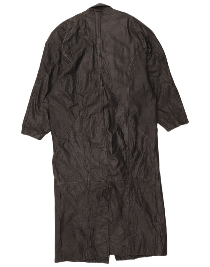 Winlit Abrigo de cuero extragrande para mujer UK 44 Mediano Negro