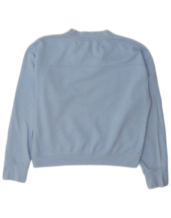 Zara Mujer Sudadera Jumper UK 10 Small Azul Poliéster