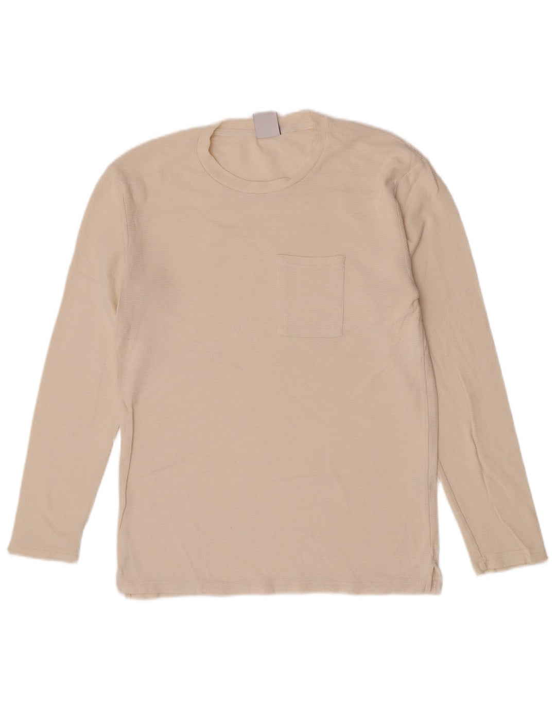 Zara Hombre Top Manga Larga Medio Off White Algodón