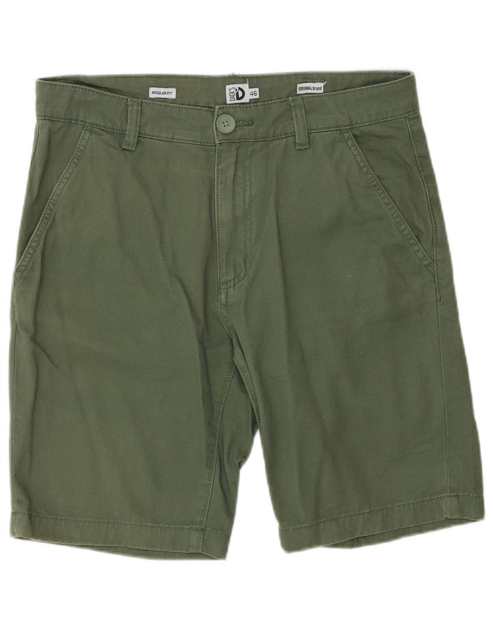 Dack's Pantalones cortos chinos de ajuste regular para hombre IT 46 Small W30 Algodón verde