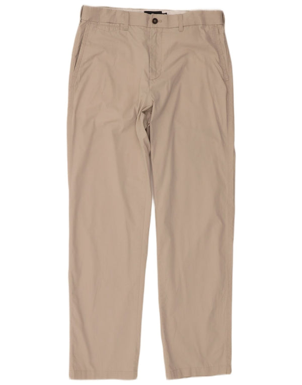 Marks & Spencer Pantalón chino recto para hombre W34 L33 Algodón beige