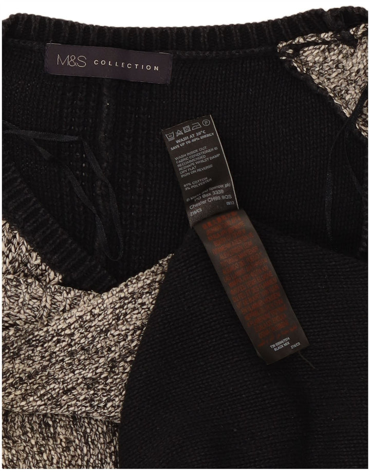 Marks & Spencer - Jersey para mujer con cuello barco, talla 40, talla M, color negro