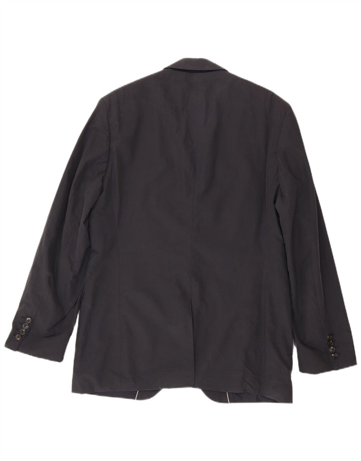 Hugo Boss Chaqueta tipo blazer de 2 botones para hombre EU 50 Grande Gris Algodón