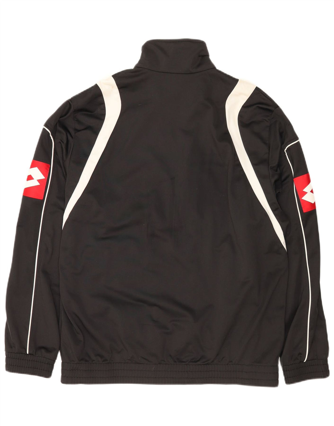 Lotto Hombre Gráfico Chándal Top Chaqueta XL Negro Colorblock Poliéster