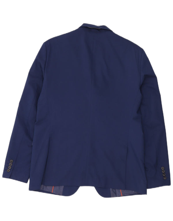 Zara Chaqueta Blazer De 2 Botones Para Hombre EU 54 XL Viscosa Azul