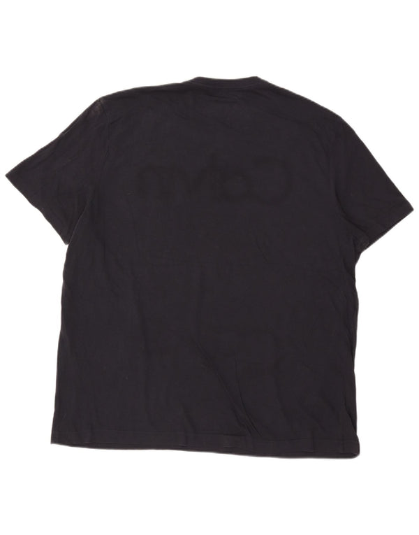 Calvin Klein Jeans Hombre Camiseta Gráfica Top XL Azul Marino