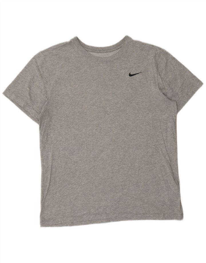 NIKE Camiseta Dri Fit para Hombre Top Grande de algodón Gris