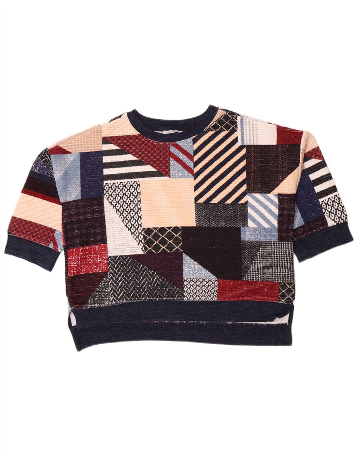 Zara Mujer Loose Fit Sudadera Jumper UK 44 Mediano Multicolor