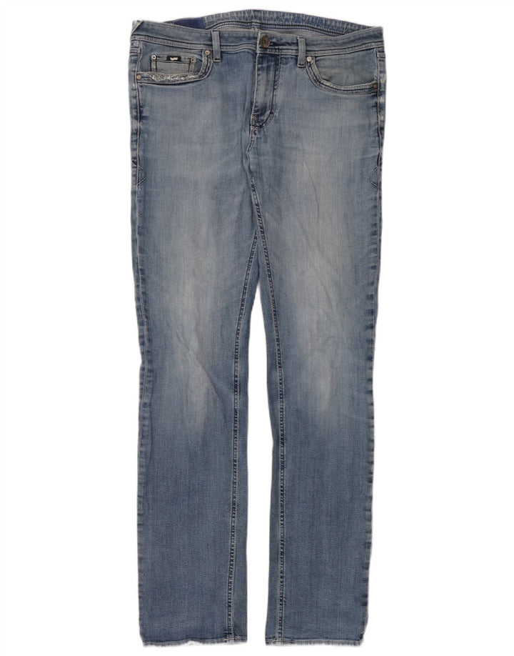 Vaqueros rectos para hombre Gas W34 L34 Algodón azul