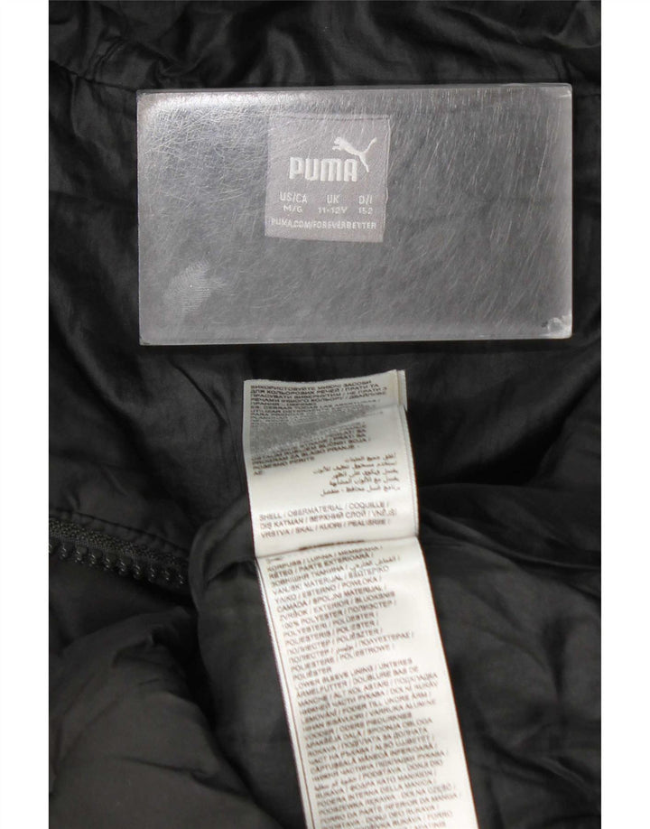 Puma Chaqueta acolchada con capucha para niño 11-12 años Negro Poliéster