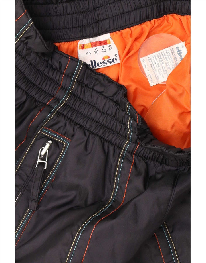 Ellesse Mujer Joggers Pantalones De Esquí UK 42 Mediano Negro Poliamida