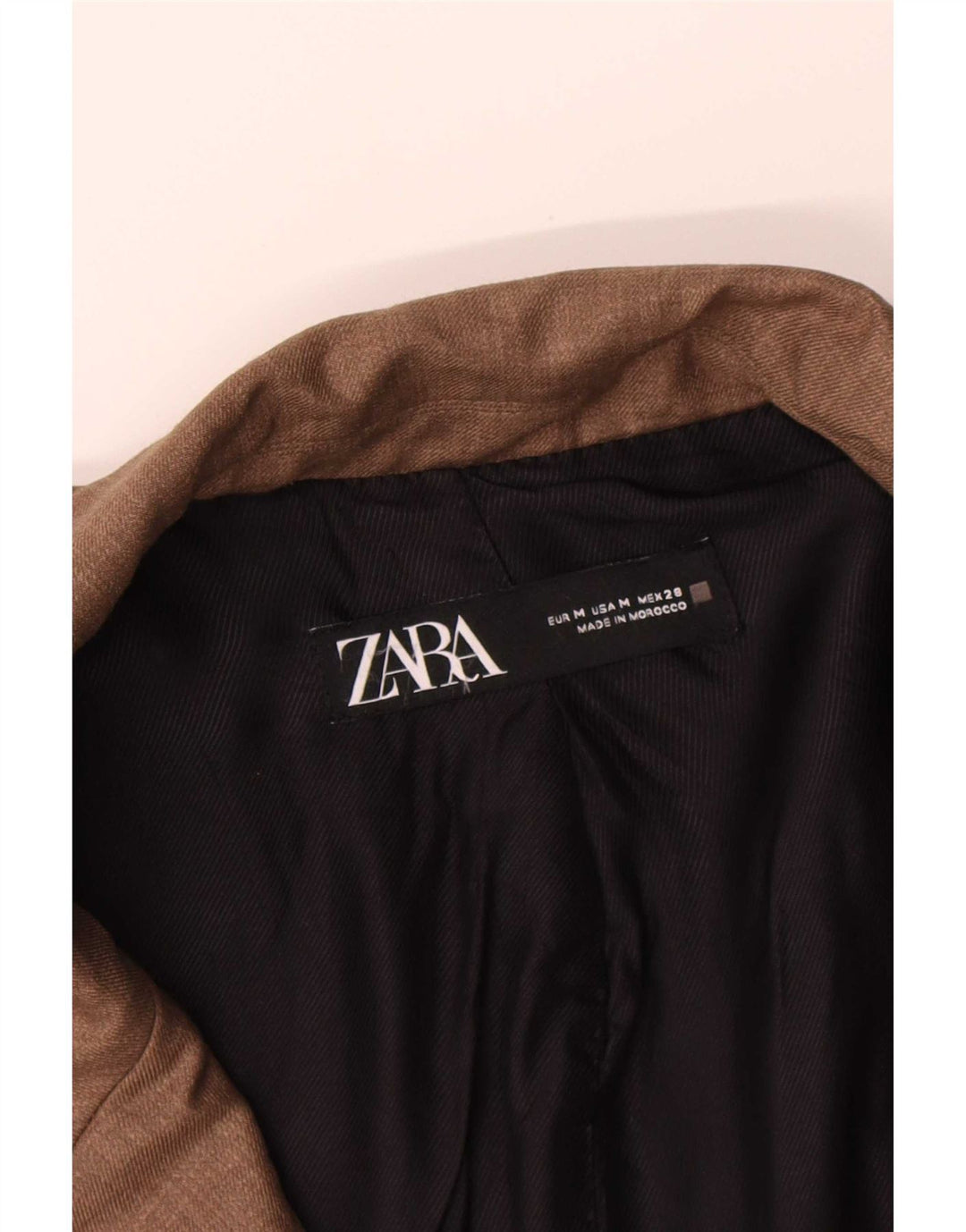 Zara Mujer Chaqueta Blazer Extragrande De Doble Botonadura UK 44 Marrón Medio