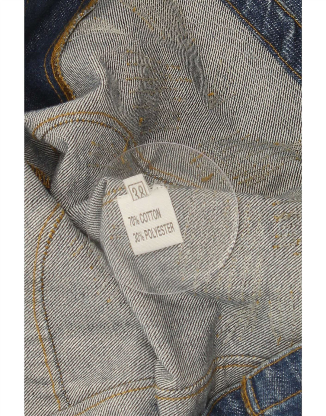 Vintage mujer chaqueta de mezclilla EU 38 algodón floral azul medio