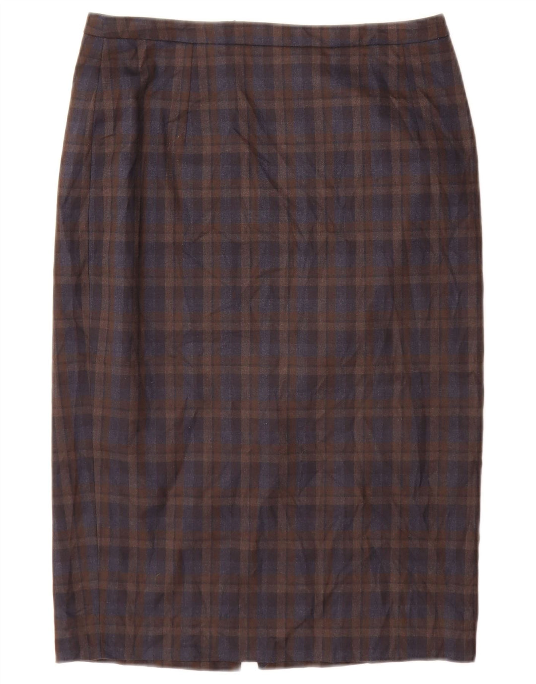 Falda lápiz para mujer Jigsaw UK 10 Small W28 Marrón Check Poliéster