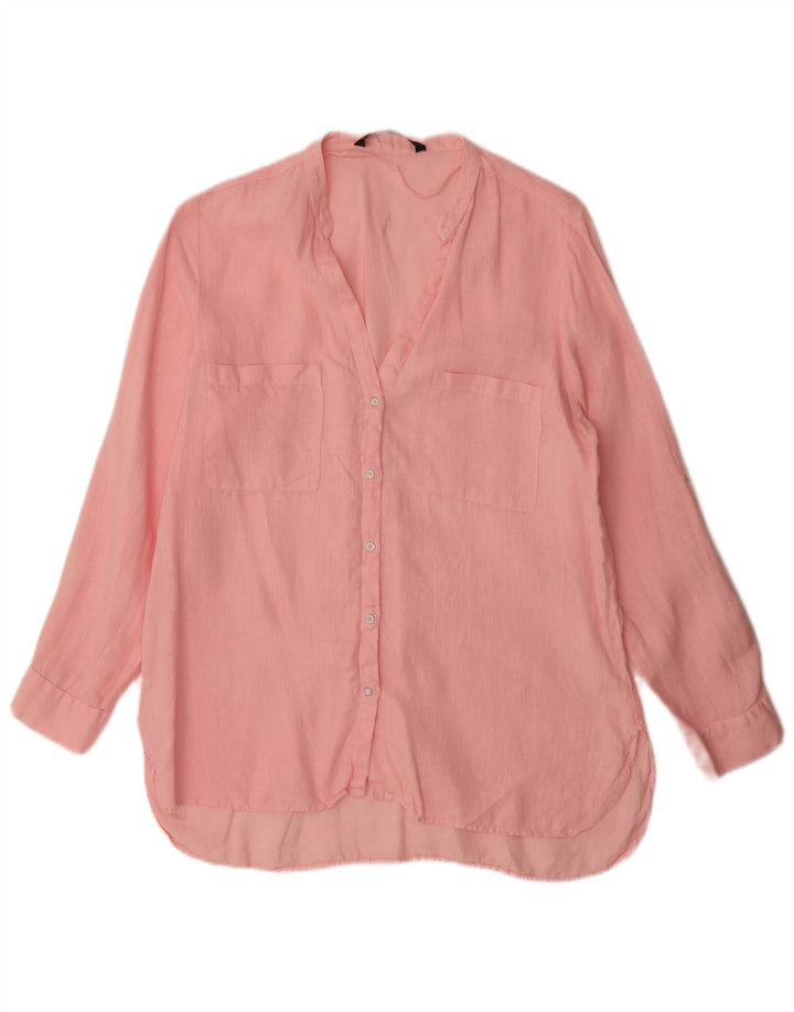 Zara Mujer Blusa Camisa UK 46 Grande Rosa