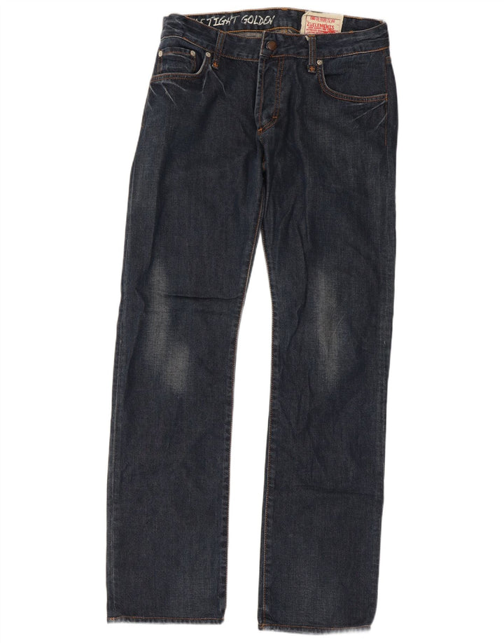 Zu Elements Vaqueros rectos para hombre W31 L31 Algodón azul marino