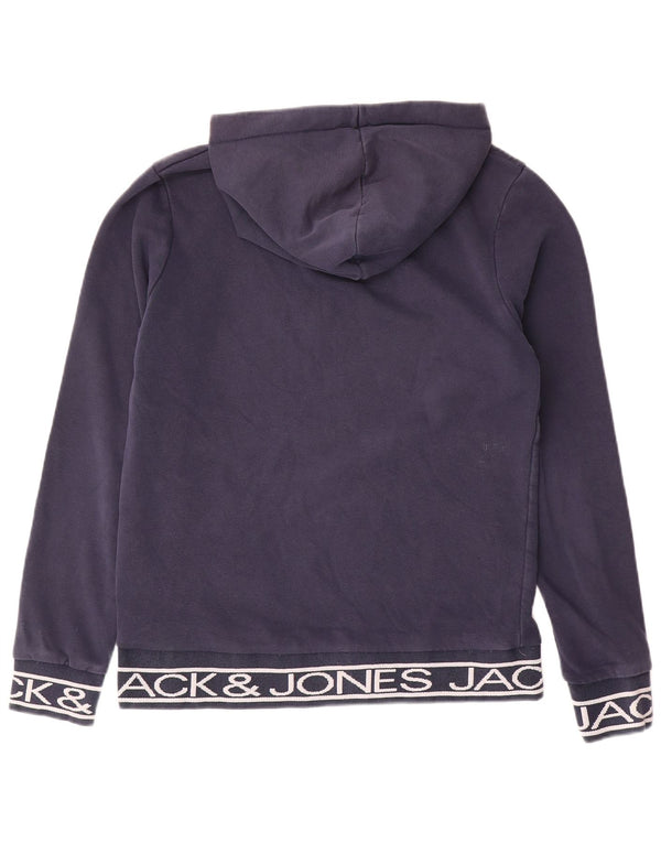 Jack & Jones Hombre Graphic Hoodie Jumper Medium Azul Marino Algodón