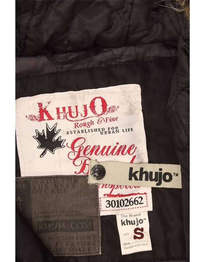 KHUJO Chaqueta Parka con Capucha para Mujer UK 10 Small Black
