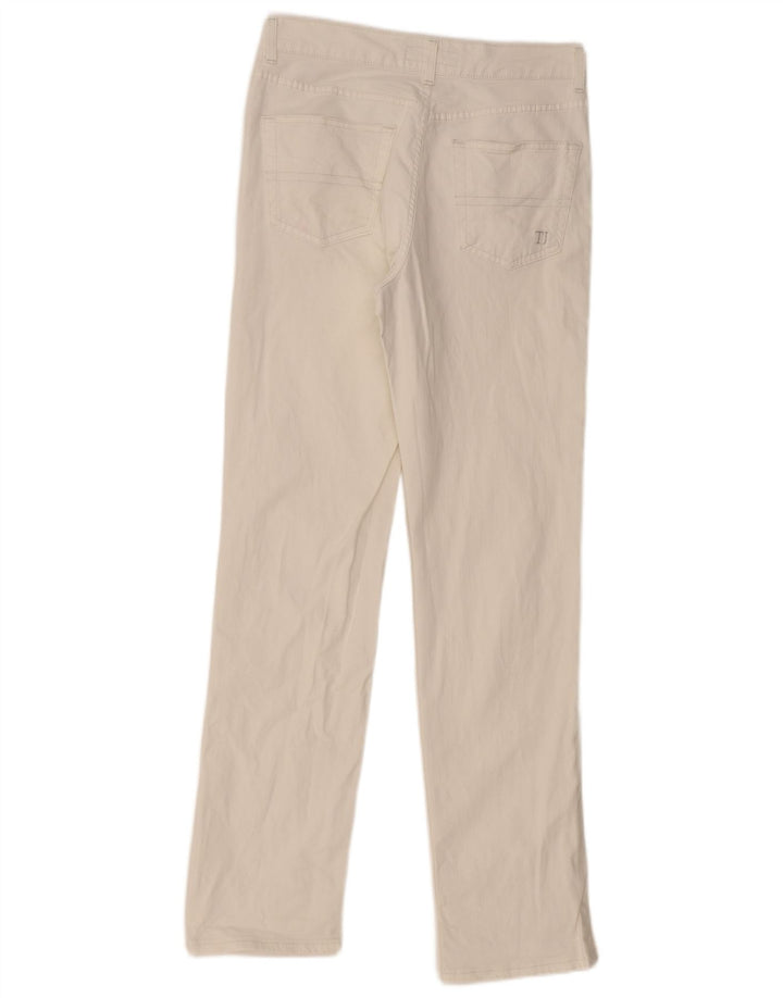 TRUSSARDI Vaqueros rectos para hombre W33 L33 Algodón blanco