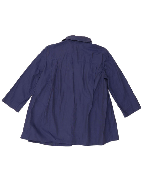 Cos Blusa de manga 3/4 para mujer Top UK 8 Small Azul marino Algodón