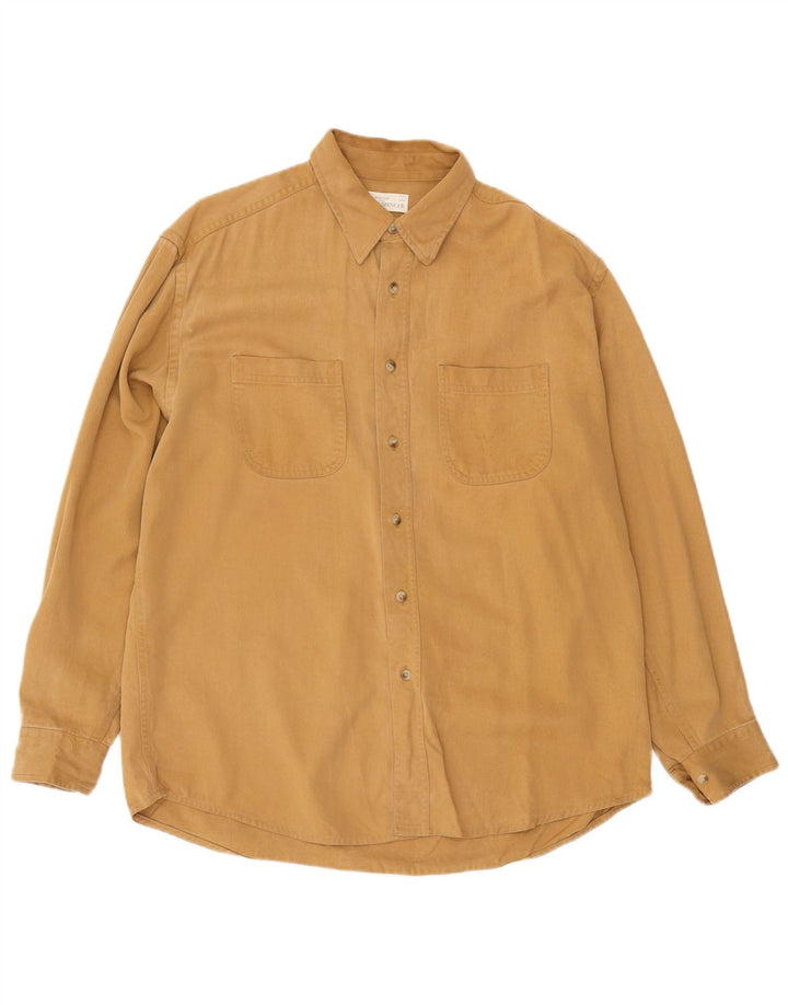 Camisa Marks & Spencer Hombre Lyocell Beige Grande