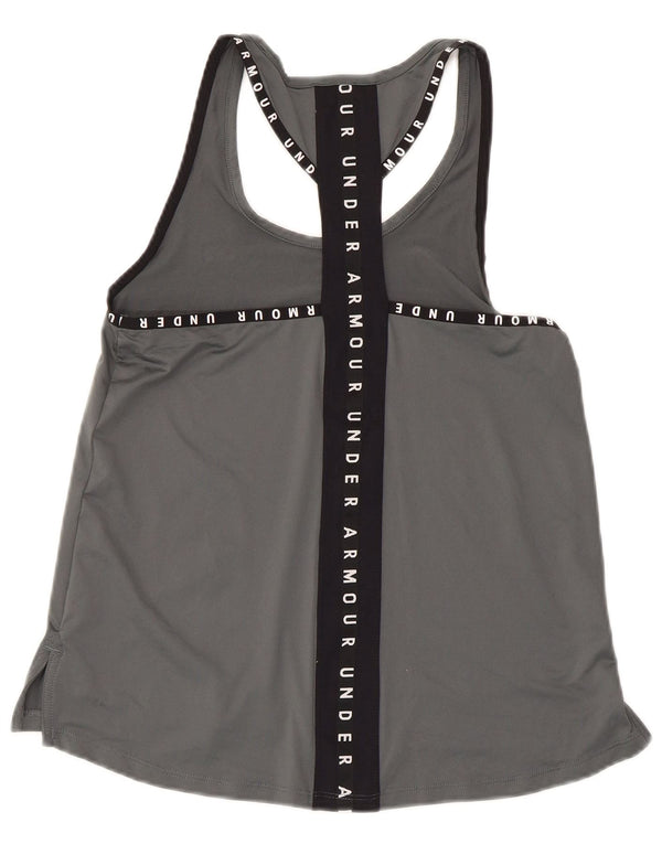 Under Armour Camiseta sin mangas gráfica para mujer UK 6 XS Gris Colorblock