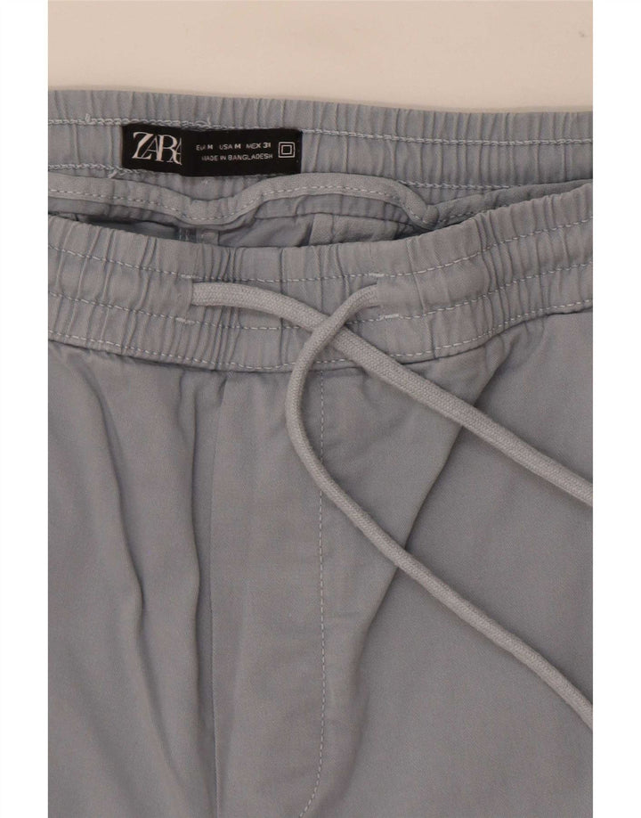 Zara Hombre Pantalones Cortos Chinos Medianos W31 Azul