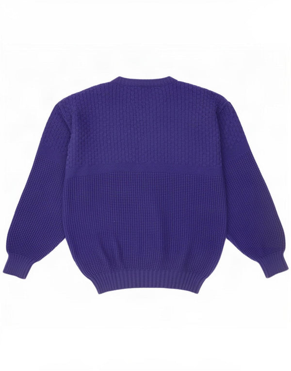 Claude De Pierre Jersey de cuello redondo para hombre IT 52/54 Large Púrpura