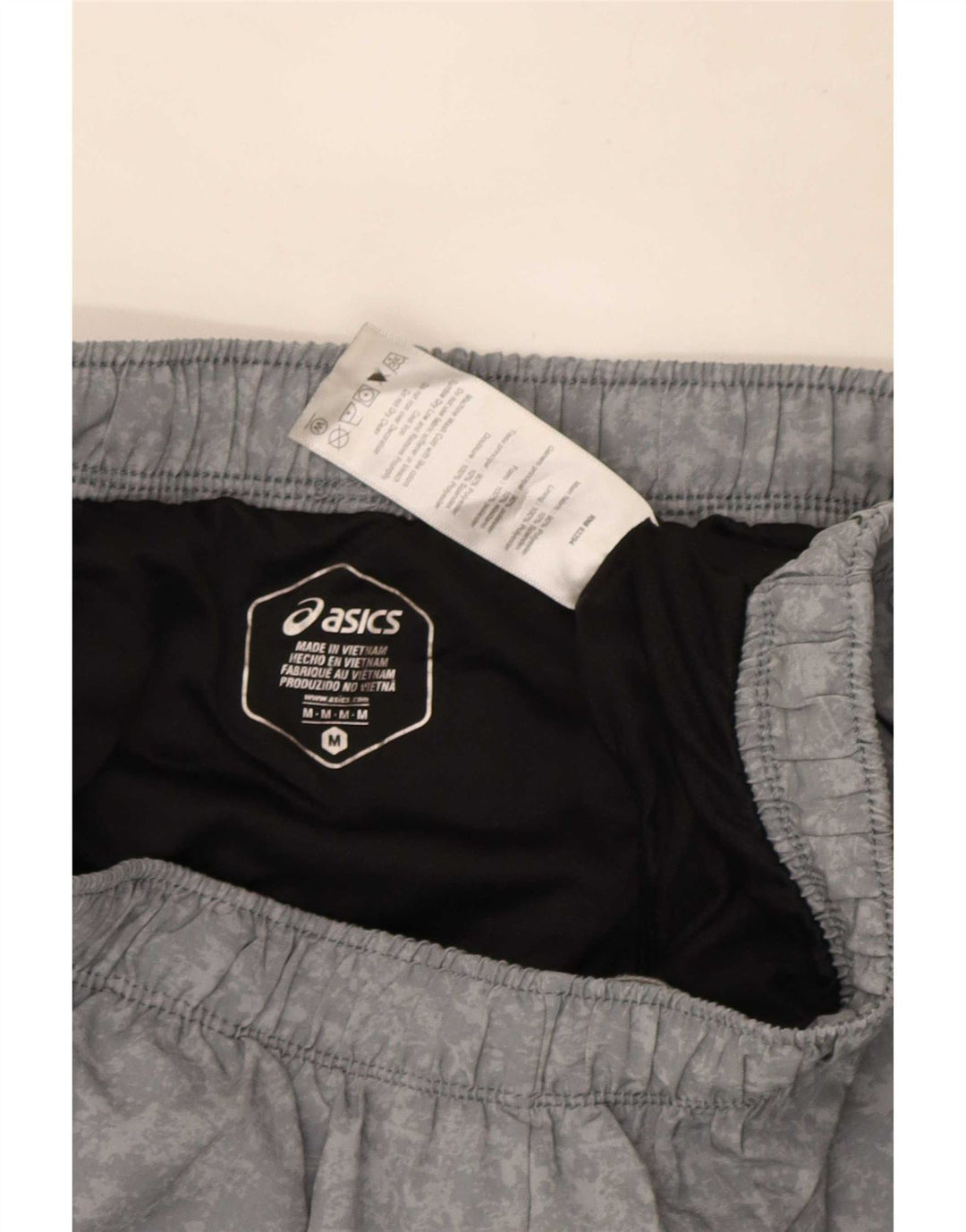 Pantalones cortos deportivos Asics para hombre poliéster de camuflaje gris medio