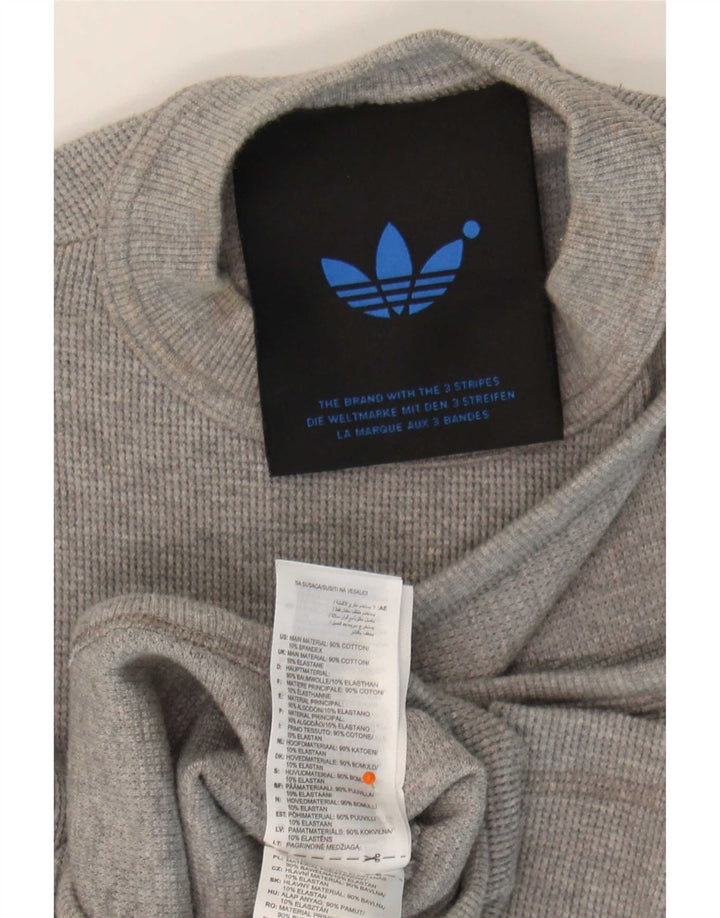 Adidas Body de un hombro para mujer UK 10 Small Grey Cotton