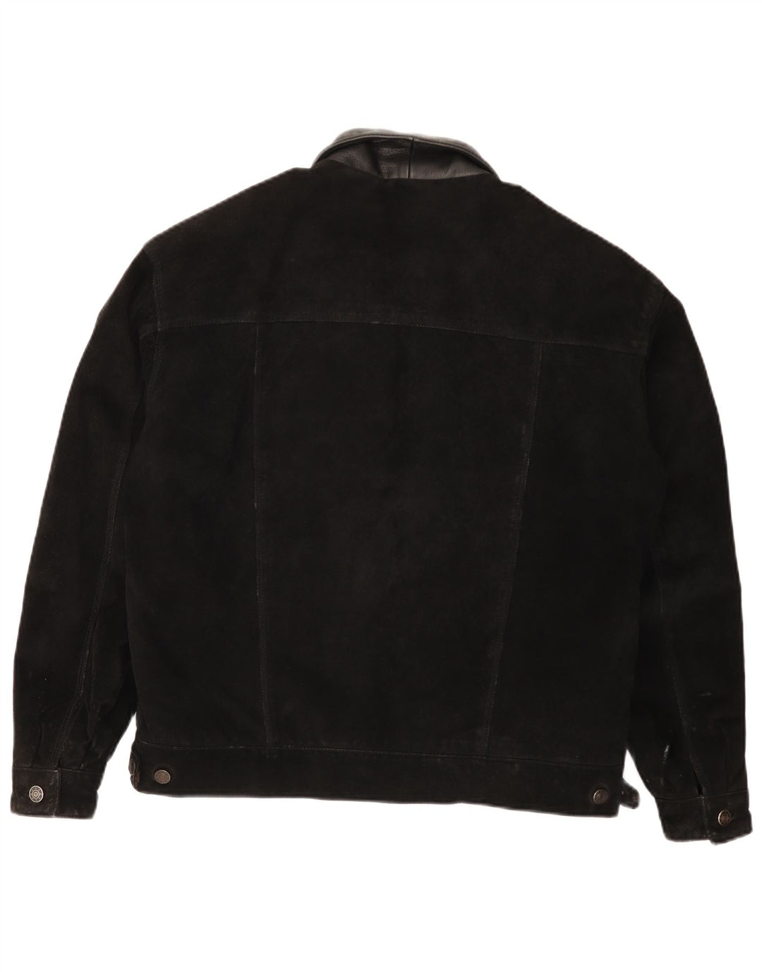 U.S. Posse Skins Chaqueta de gamuza para hombre UK 40 Grande Cuero negro