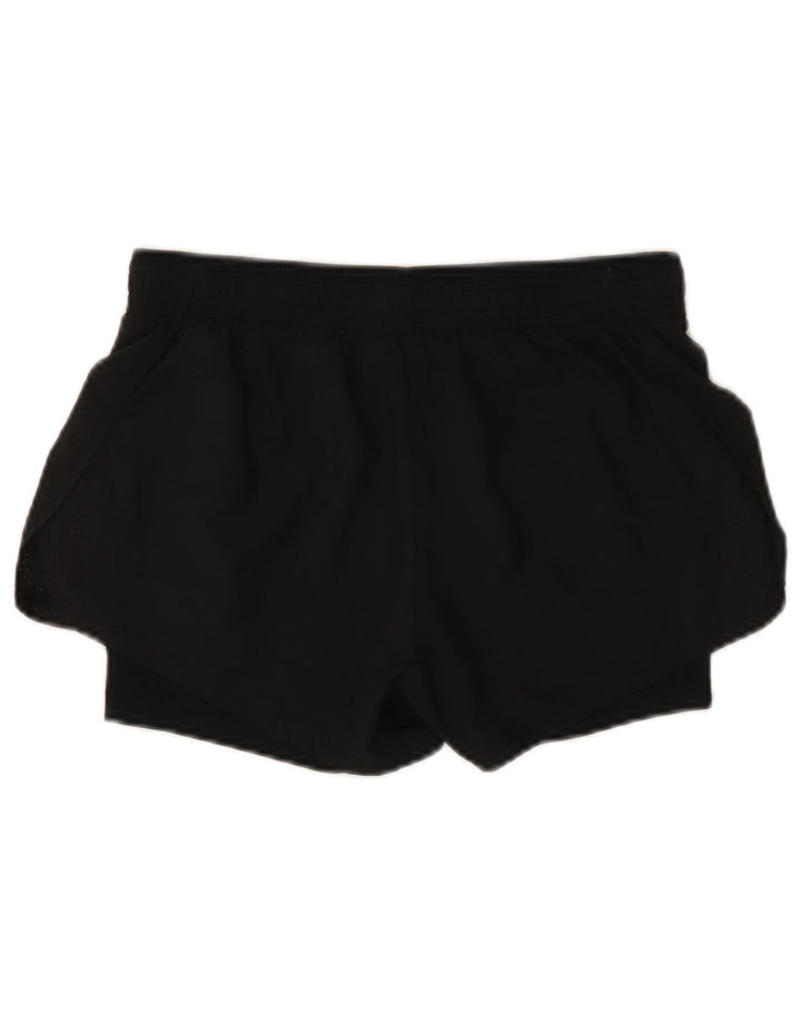 NIKE Pantalones cortos deportivos Dri Fit para mujer UK 10 Small Poliéster negro