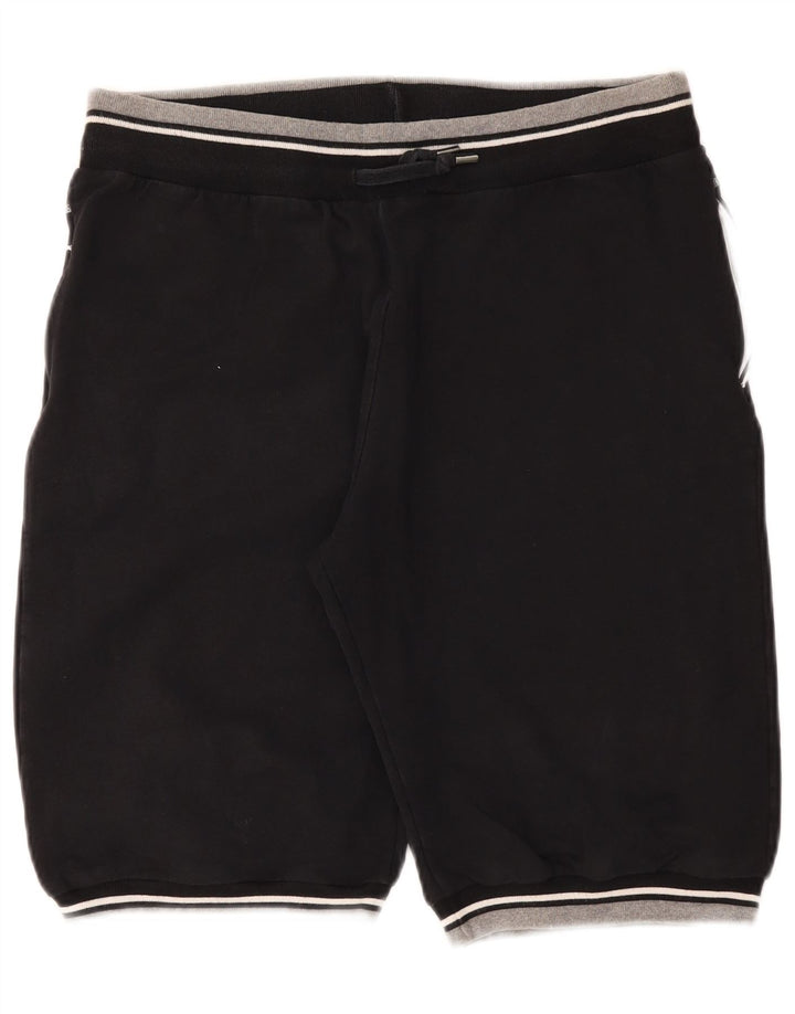 Ellesse - Pantalones cortos deportivos para hombre, talla grande, algodón negro