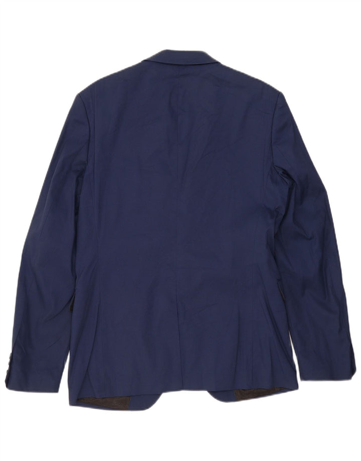 Zara Chaqueta tipo blazer de 2 botones para hombre EU 50 Mediana Azul marino Algodón